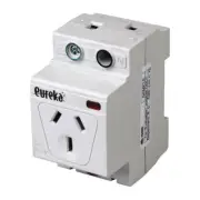 EUR-DPDGPO10 - Eureka Double Pole Din Rail 10A Single Powerpoint Autoswitch IP32