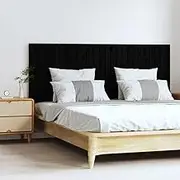 Bed Headboard, Beds Head Frame Wall Headboard Black 159.5 cm Solid Wood Pine