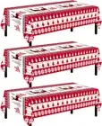 Red Christmas Table Cover Tablecloth Desk Cover Mat for XMAS Birthday Party Gift