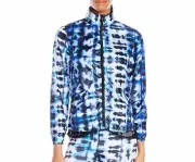 Women's Lightweight Windbreaker Active Jacket Mesh Contrast Blurred Lines Medium
