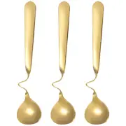 3 Pcs Cucharitas Doradas Para Del Cafe Seasoning Spoon Honey