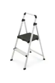 1.93' Type I Aluminum 2 Step Foldable Stool 250 lb Self Locking Safety Latch