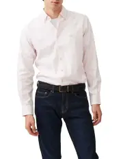 [Rodd & Gunn] Gunn Check Oxford Long Sleeve Sports Fit Shirt in Rosewater