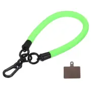 Phone Lanyard Wrist Lanyard with Lanyard Patch Fluorescent Green 1 Pack