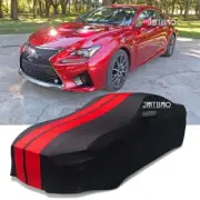 Black Red Line For Lexus LC500h RC F RC350 Indoor Stain Stretch Full Car Cover (for: Lexus)