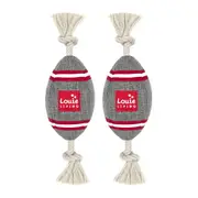 2PK Louie Living Urban Pet/Dog/Cat Durable Squeak Chew/Bite Toy Football Plush