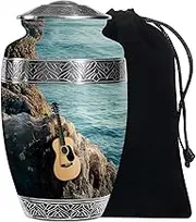 Guitar Cremation Urns for Ashes Adult Male and Female, Large Memorial Urn for Human Ashes Adult Dad, (Large Drop, 10 Inch)