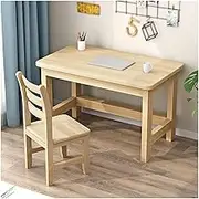 Kids Desk and Chair Set, Wooden Student Writing Desk, Learning Reading and Drawing Work Station, School Home Learning Tool for Boys and Girls (Size : A)