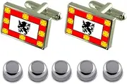 [Select Gifts] Shirt Dress Studs Sao Vicente City Sao Paulo State Flag Cufflinks