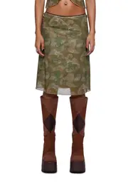 [Motel] Rajhu Mesh Midi Skirt