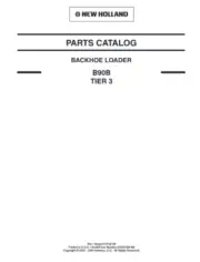 New Holland B90B Tier 3 Backhoe Loader Parts Catalog Manual PDF on USB