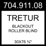 IKEA TRETUR Blackout Roller Blind White 30x76 ¾" 704.911.08