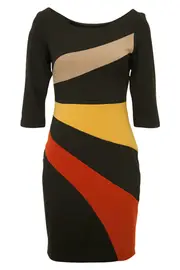 Audacious Colour Block Dress--MART-M7795AU