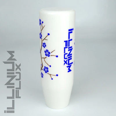 ILLINIUM FLUX BLUE PAINTED WHITE SAKURA BLOSSOM MANUAL SHIFT KNOB 10X1.25 K61 (for: Nissan)