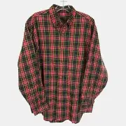 NWT Mens Size Medium Boston Traders Classic Flannel Plaid Button Front Shirt Top