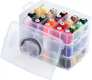Ultimate 63-Color Polyester Thread Set with Organizer for All Embroidery Needs