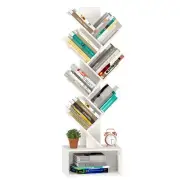Yoobure Tree Bookshelf - 6 Shelf Retro Floor Standing Bookcase Tall Wood Book...