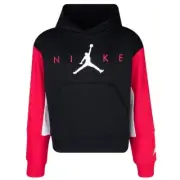 Nike Jordan Jumpman Big Kids Girl's Boxy Pullover Hoodie, 45A761, Large