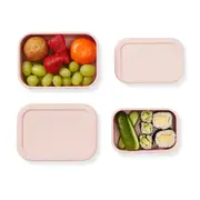 2 Pack Pink Silicone Snack Box