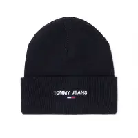 在飛比找Yahoo奇摩購物中心優惠-TOMMY 熱銷刺繡文字Logo毛帽-黑色