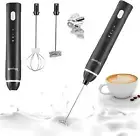 Rechargeable Handheld Electric Milk Frother for Coffee with Stainless Steel