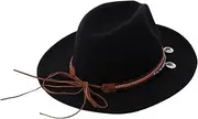 [SAFIGLE] Woolen Hat Dress Hats Ladies Hats Girl Hat Hats Hat for Women Fedora Hats for Women Fashionable Wool Fedora Hat Knit Hats Woolen Jazz Cap Felt Black