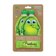 Organic Little Mashies Reusable Squeeze Pouch Green 2 pack - Fresh, healthy organic delivery | Doorstep Organics