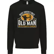 Old Man With a Bow & Arrow Funny Archery Mens Sweatshirt Jumper