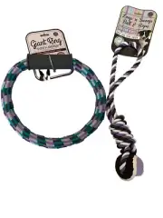New Dog Rope Toys - Ball Rope And Hoop - Fetch - Purple And Gray.
