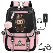 New Cartoon Labubu Usb Charging Backpack For Male And Female Students, Double Back Shoulder Bag, Cute For Children Style 10
