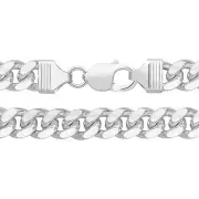 Girls Sterling Silver 10mm Cuban Curb Chain Necklace