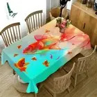 Red Goldfish 3D Tablecloth Table cover Cloth Rectangle Wedding Party Banquet
