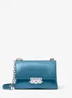 Michael Kors Cece Small Vegan Convertible Flap Crossbody Bag Teal / Blue