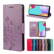 For Samsung Galaxy A53 5G Case, Cute Butterfly PU Leather Wallet Cover, Light Purple