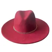 Steve Madden Dark Red Wool Felt Hat NWT