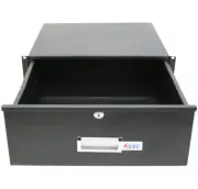 19" Rack Mount 4U Locking Drawer Pro Audio DJ Server Rack Lock Storage Cabinet