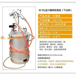 【可開發票】水包水多彩漆噴槍10升壓力桶乳膠漆噴槍油漆仿大理石噴槍水包砂搶