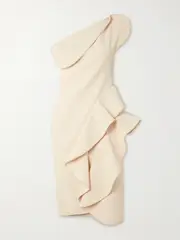 [Maticevski] Maticevski - Rhythm Strapless Ruffled Crepe Midi Dress - Cream - UK 12 UK 12 Cream