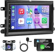 CarPlay Android Auto Car Audio - Android 13.0 Double Din Car Stereo Multimedia Receiver 7 Inch Touch Screen Car Radio with GPS Bluetooth ＆ Backup Camera for Ford F150 F250 F350 2004-2014