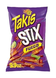 New Limited Edition Takis STIX Fuego Lime Spicy Corn Crunch Sticks 9.9oz