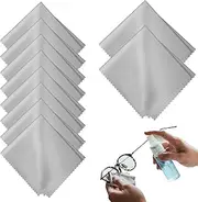 10Pcs Screen Cleaner,Lens Wipes for Cleaning Camera Lenses, Glasses, Screens, Cameras, Eyeglasses, LCD TV Screens, Tablets Washable,Lens Cleaner (15cm x 18 cm)(Grey)