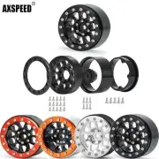 1set 1.9" Alloy Beadlock Wheel Rims Wheel Hub For 1/10 RC SCX10 D90 TRX4 Crawler