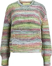 Jack & Jones Women's Jxsimone Space Dye Crew Neck Knit Noos