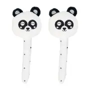 2PK Annabel Trends Mini Hand Rattle Plush Baby Sensory Animal Toy 14cm Panda