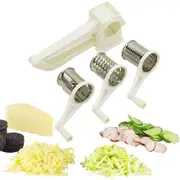 3 in 1 Handheld Manual Rotary Vegetable Chopper Cutter Grater Meat Mincer Cheese Slicer Shredder