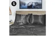 Grey 1000TC Silk Silky Feel Satin Sheet Set