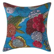 Vintage Kantha Cushion Cover, Indian Pillow Case Throw Pillow Decor 16 Boho Sofa