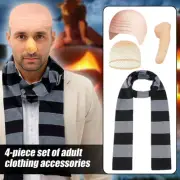 Bald Head Cosplay Set Bald Head Net Cosplay Costume 4X Party Set easy to use