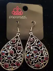 Paparazzi Jewelry Silver/ Purple Earrings # 30