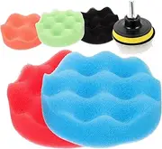 1Set Car Polishing Sponge Pad Kit Durable Buffing Polishing Wheel for Car Detailing Washable and Reusable High Elastic Efficient Waxing and Polishing